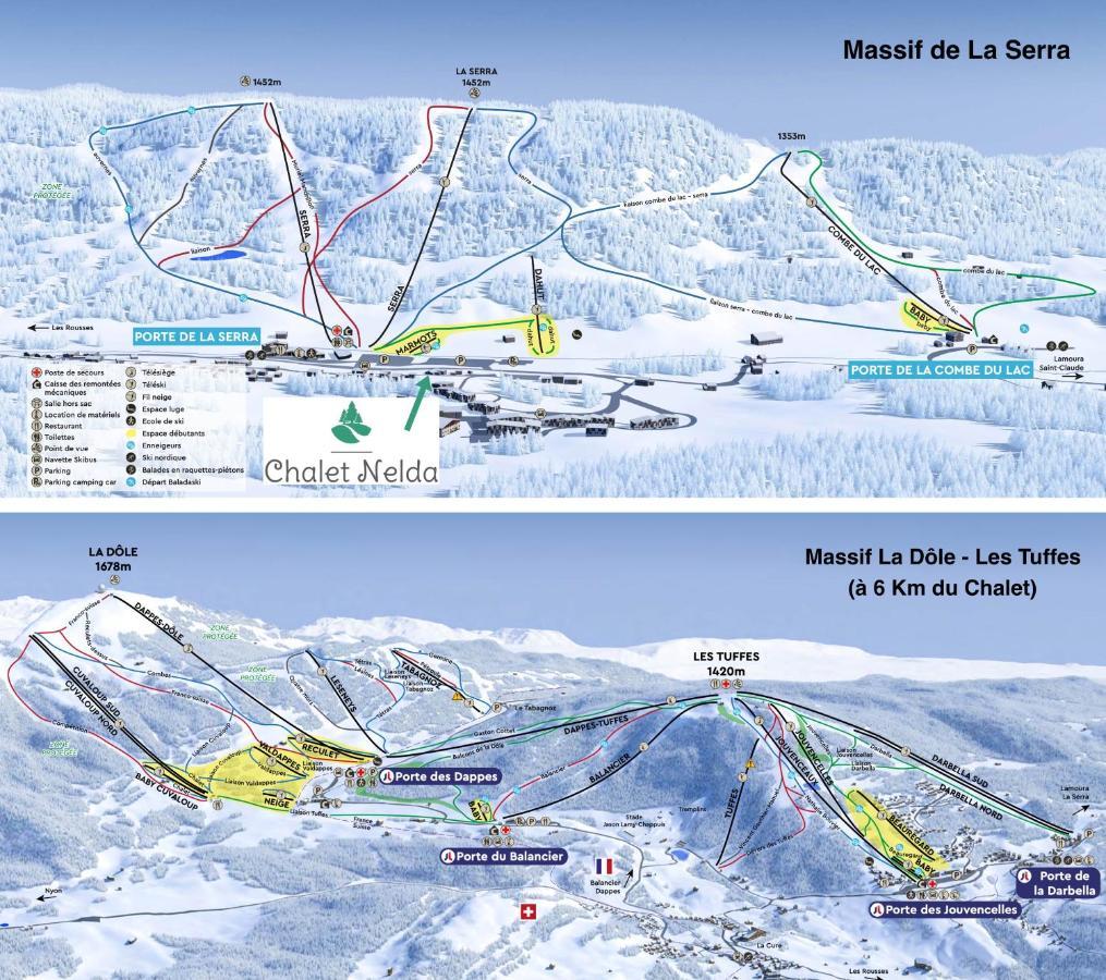 Gite Avec Terrasse Et Belle Vue - Chaletnelda Com Lamoura Eksteriør bilde